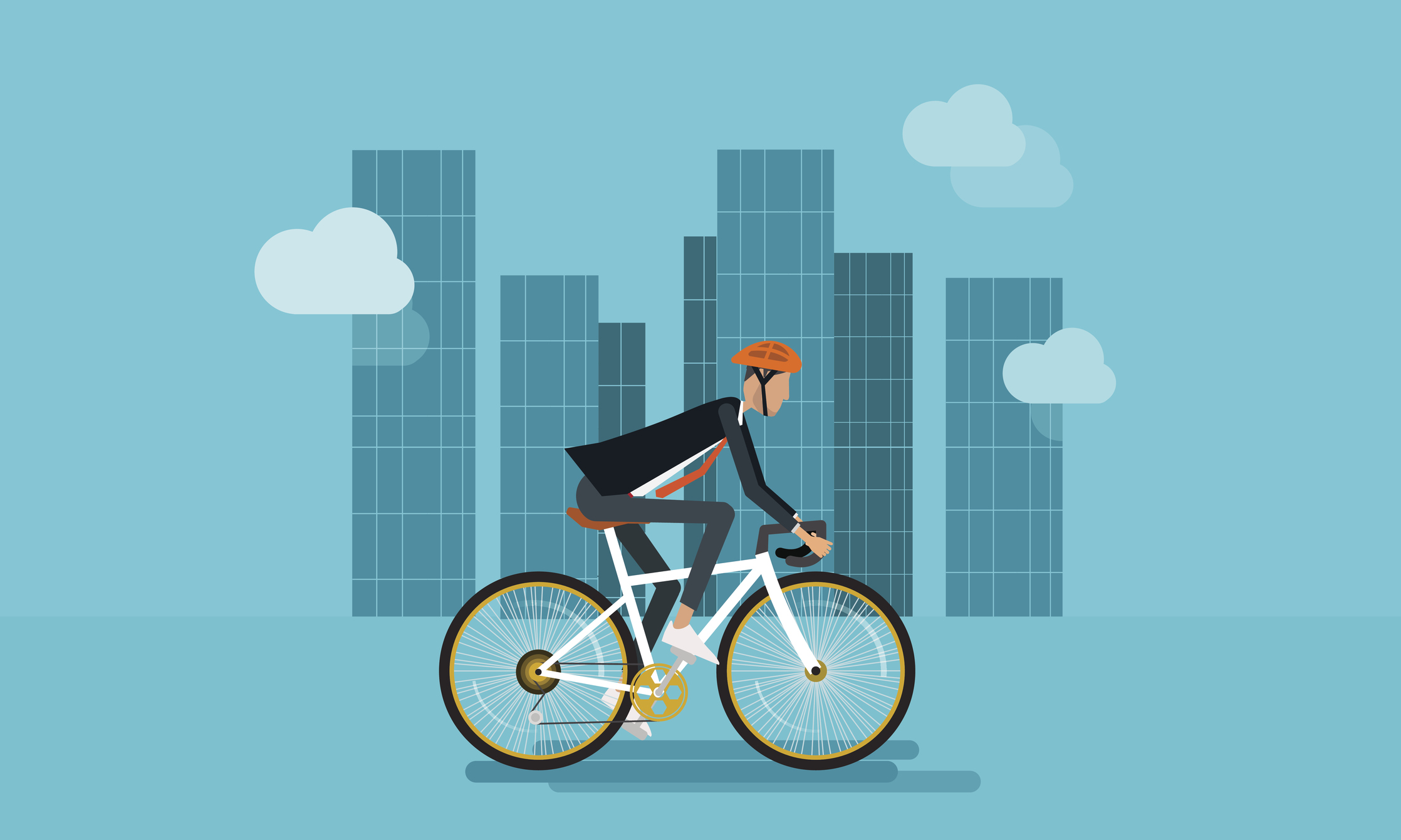 biking illustration